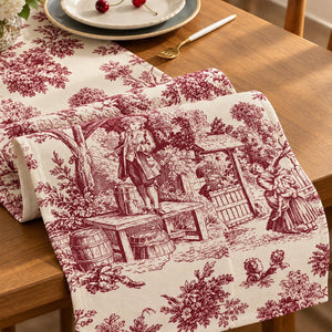 Caminho de Mesa Toile de Jouy - Domus Concept - Light StudioTêxteis HomeDomus Concept Light Studiocaminho de mesa toile de jouy