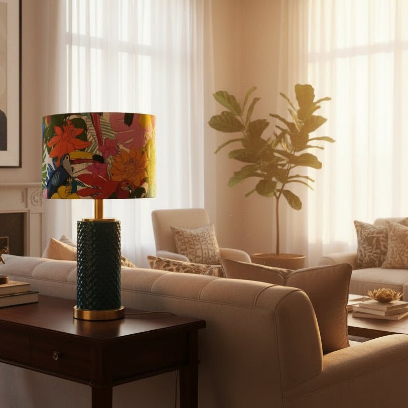 Abajur Colorful Jungle - Domus Concept - Light StudioAbajurDomus ConceptColorful JungleAbajur de MesaTambor