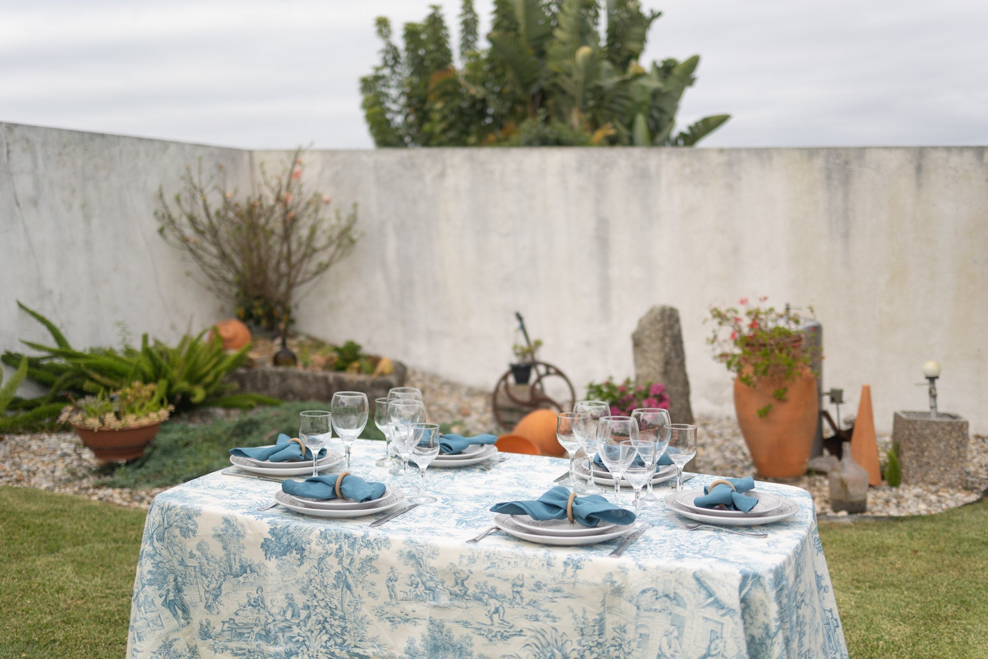 Conjunto Mesa Domus Blue - Domus Concept - Light StudioTêxteis HomeDomus Concept Light StudioConjunto Mesa Domus Blue