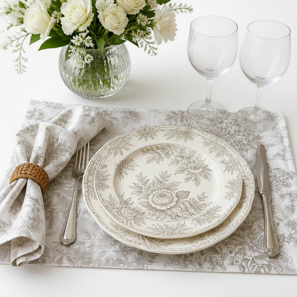 individual antimanchas toile de jouy